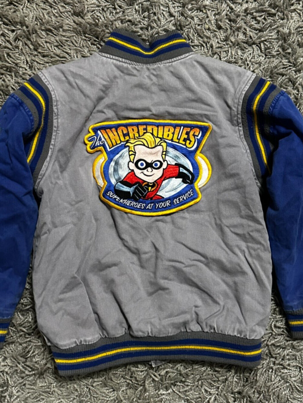 2000s Original The Incredibles Kids Disney Varsity Jacket Size M Unisex